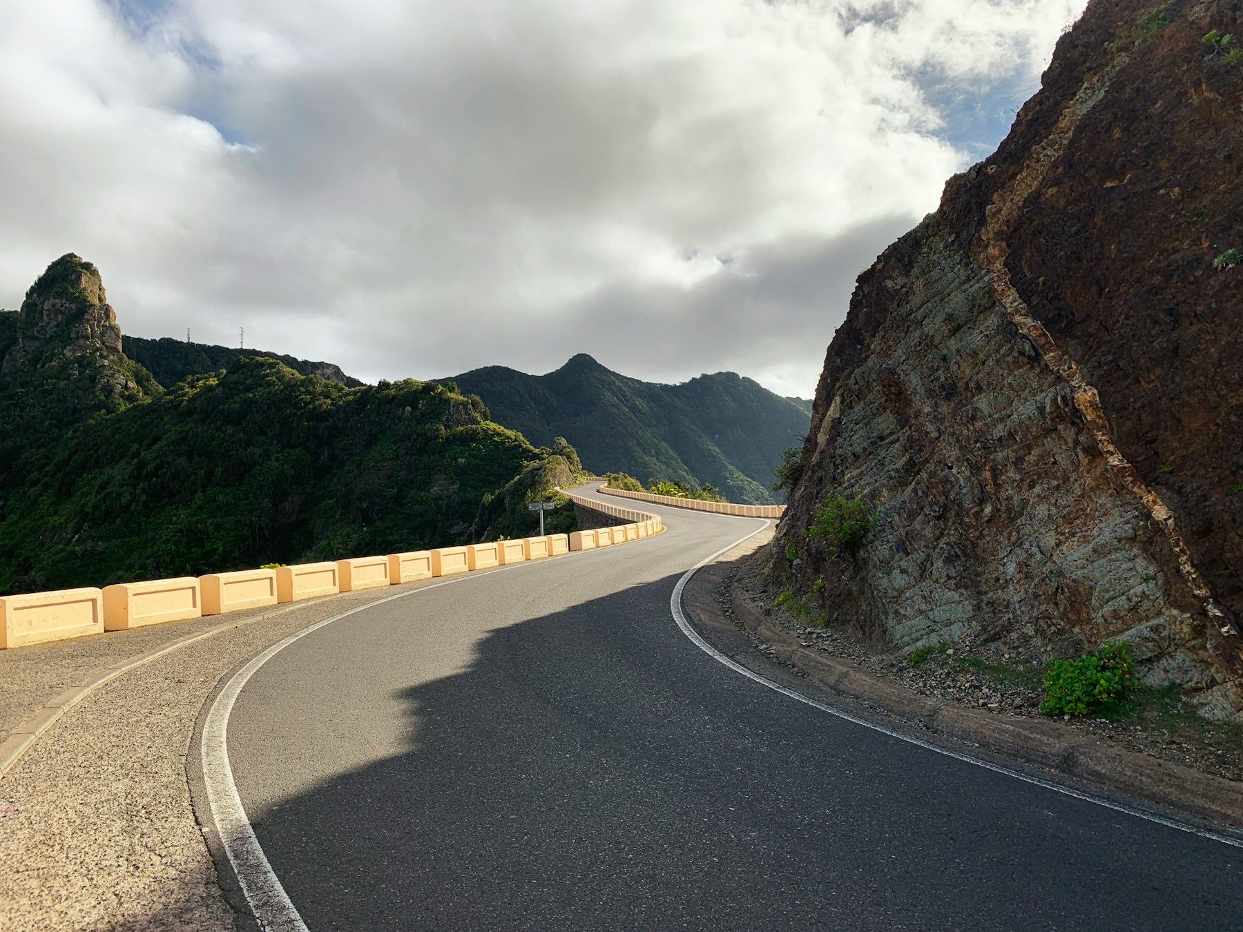 Mountain road through the Anaga range in Tenerife, Spain