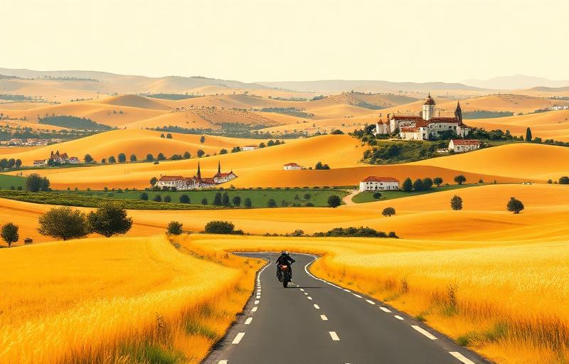 Alentejo Backroads Wine Route motorcycle route in Alentejo, Portugal