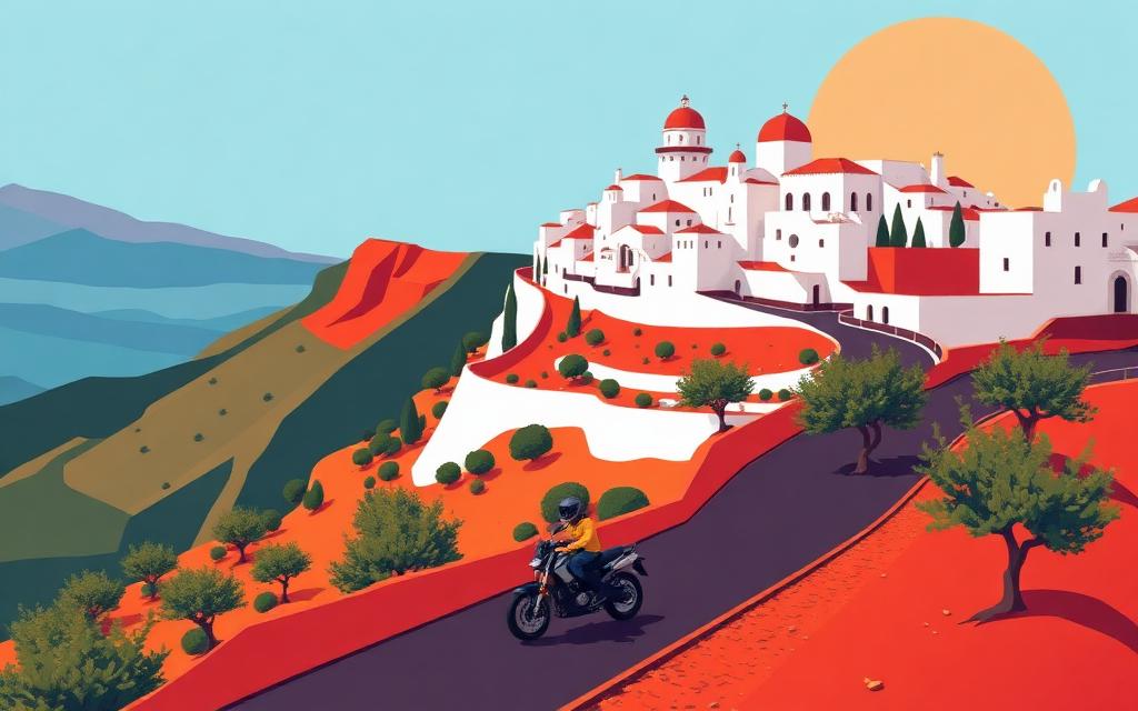 Andalusia White Villages Route motorcycle route in Andalusia, Spain