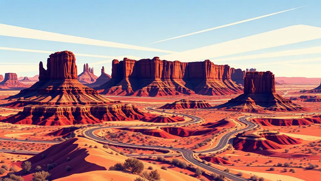 Badlands Loop Road motorcycle route in South Dakota, USA
