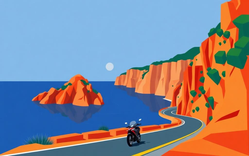 Corsica West Coast motorcycle route in Corsica, France