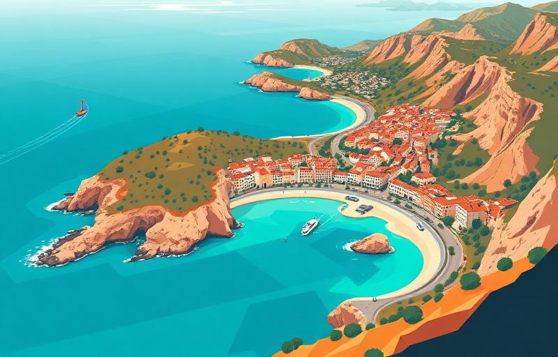Croatian Coast Highway motorcycle route in Dalmatia, Croatia