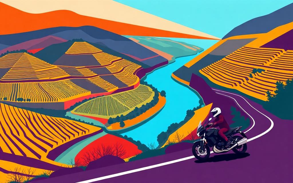 N222 Douro Valley River Ride motorcycle route in Douro Valley, Portugal