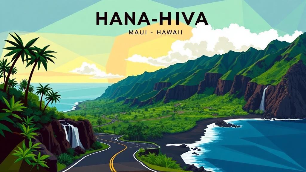 Hana Highway motorcycle route in Hawaii, USA