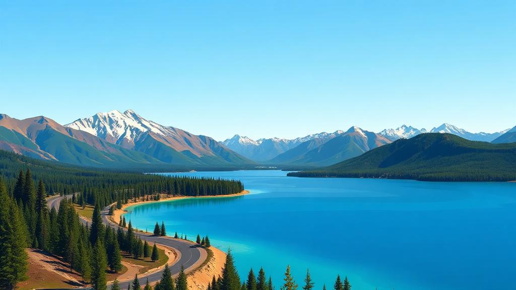 Lake Tahoe Perimeter motorcycle route in California / Nevada, USA