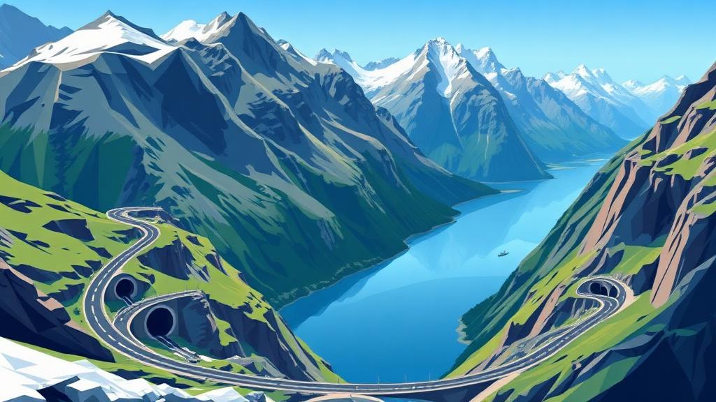 Lysebotn Hairpin Climb motorcycle route in Scandinavia, Norway