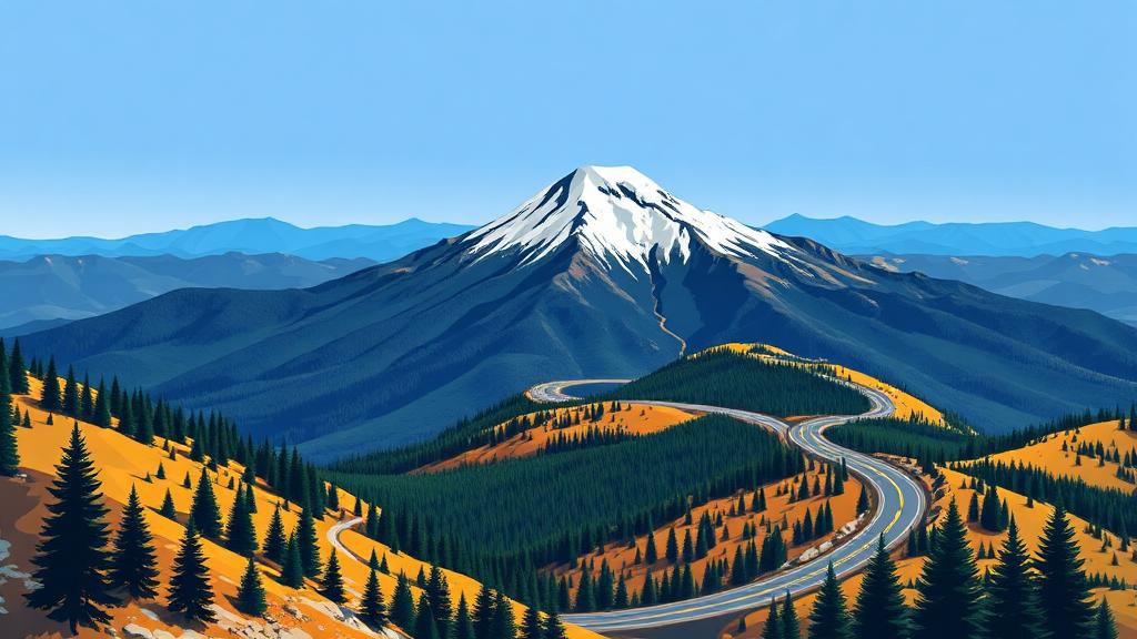 Mount Washington Auto Road motorcycle route in New Hampshire, USA