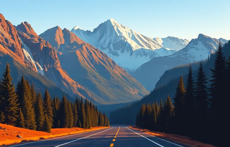 North Cascades Highway motorcycle route in Washington, USA