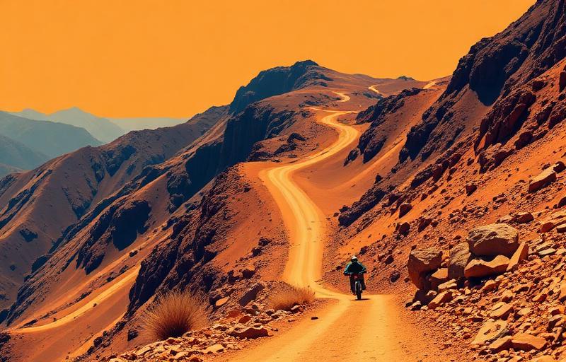 Sani Pass Ascent motorcycle route in South Africa / Lesotho, South Africa / Lesotho