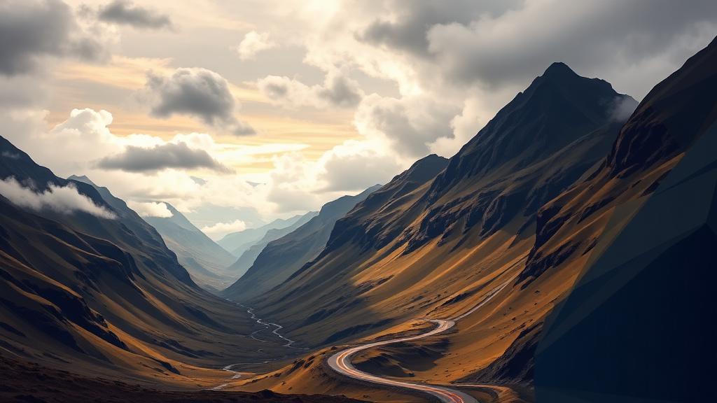 Scottish Highlands A82 motorcycle route in Scotland, United Kingdom