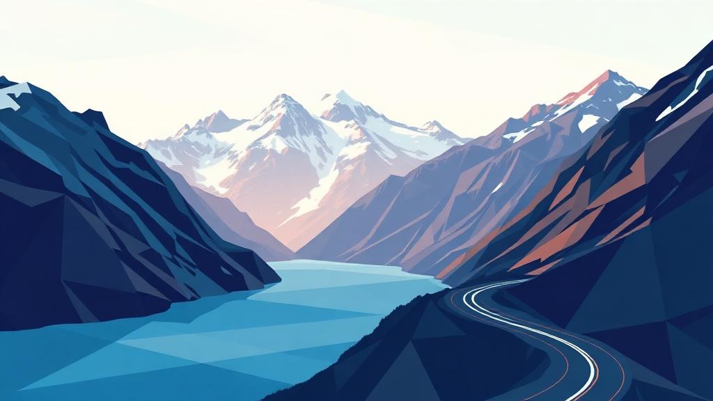 Seward Highway motorcycle route in Alaska, USA