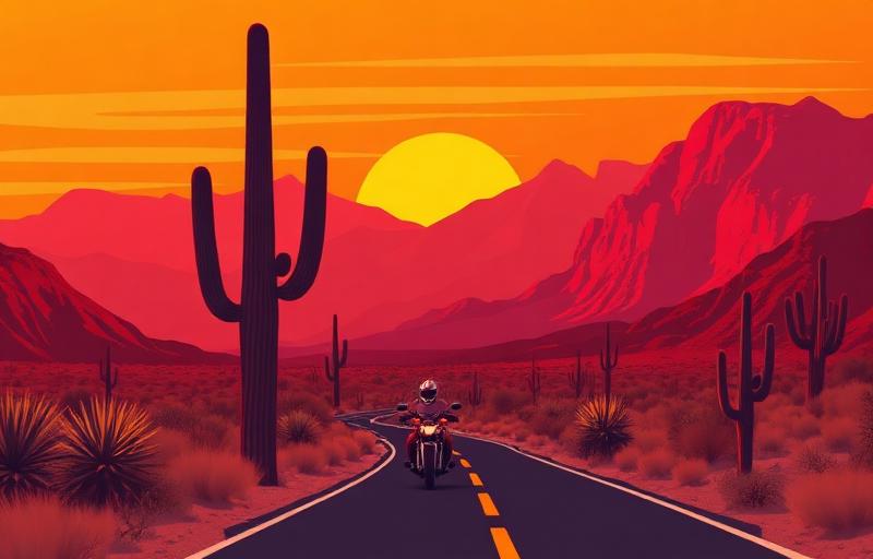 Sonoran Desert Scenic Route motorcycle route in Arizona, USA