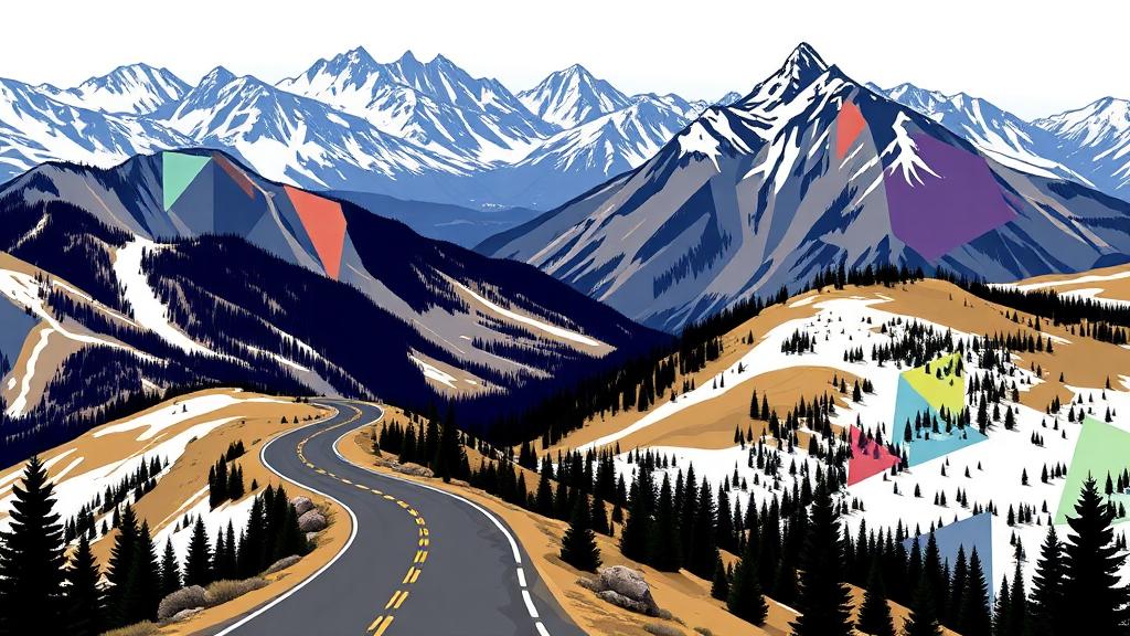 Trail Ridge Road motorcycle route in Colorado, USA