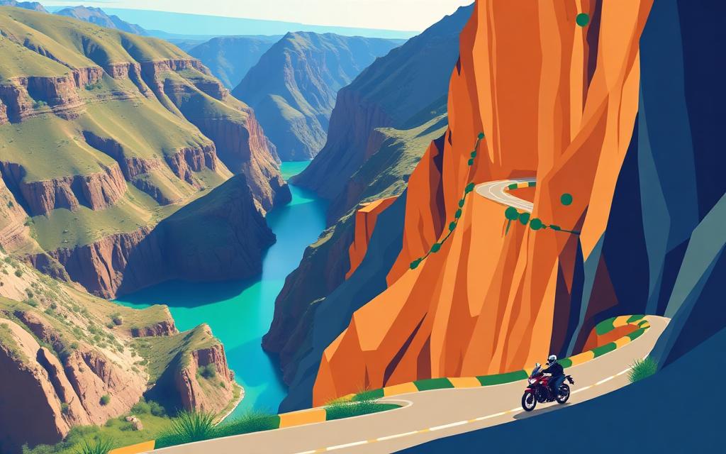 Verdon Gorge Balcony Roads motorcycle route in Provence, France